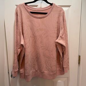 Plus women’s 1x Pink & gold Patterned Sweatshirt